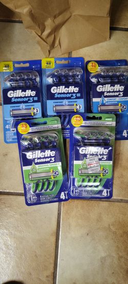 Gillette Sensor3 Disposable Razors – 5 Packs