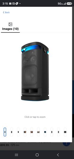 Sony SRS-XV900 X-Series Portable Bluetooth Party Speaker Black-