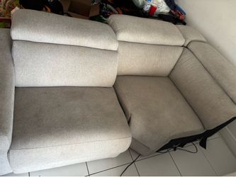 5 piece Light grey couch