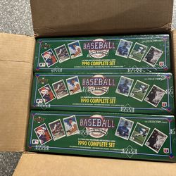 3 - 1990 Upper Deck Baseball Card Sealed Sets