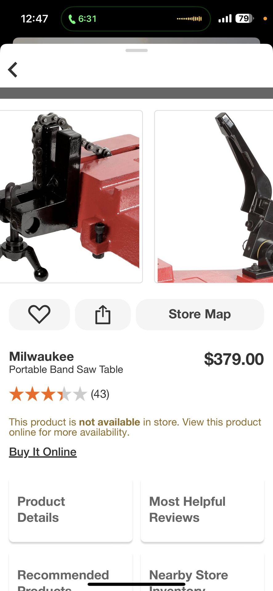 Milwaukee Band Saw Table