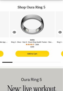 Oura Ring 5 Silver Smart Health Tracker