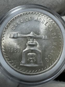 Una Onza Balanza 1980 Plata Pura Nueva. 🇲🇽 