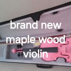 Brand New Maple Wood Violin With A Beautiful Powder Pink Finish. 