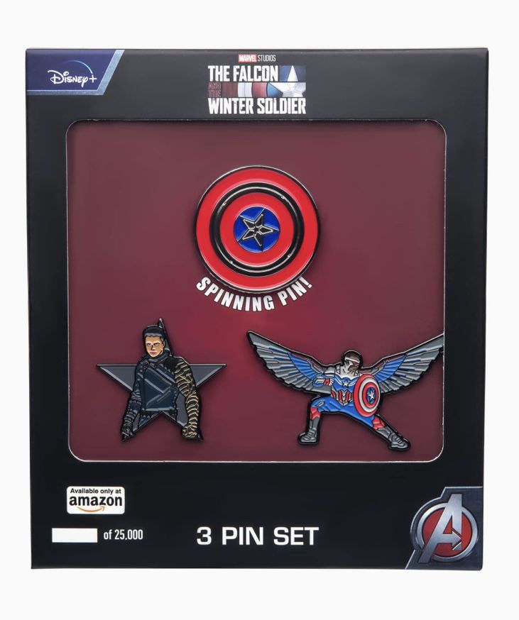 NEW - Marvel - Captain America, Winter Soldier, Falcon - 3 Pin Set