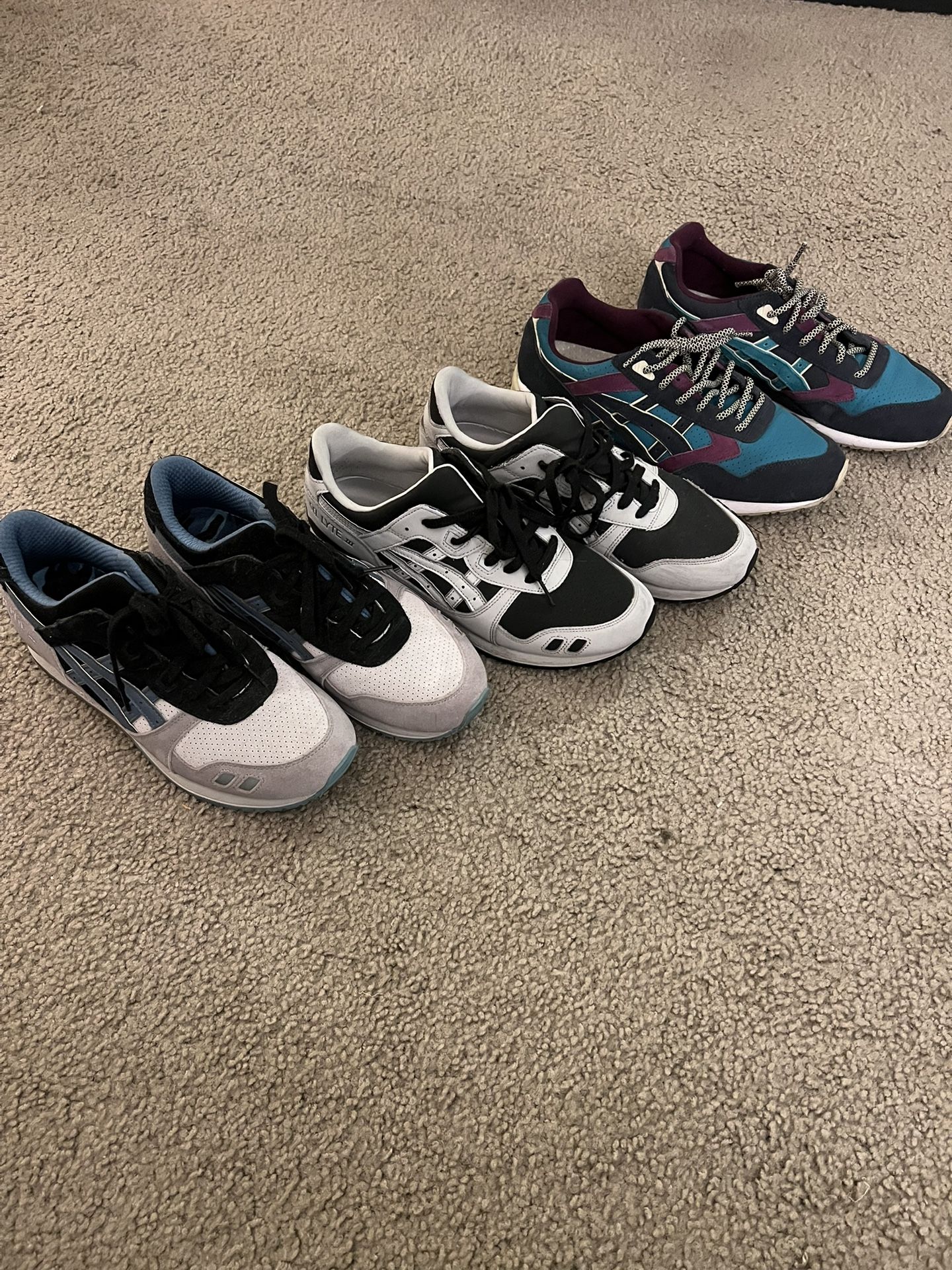 Three Assorted ASICS Shoes - Men’s Size 10