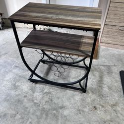 Bar Cart with Wine bottle 