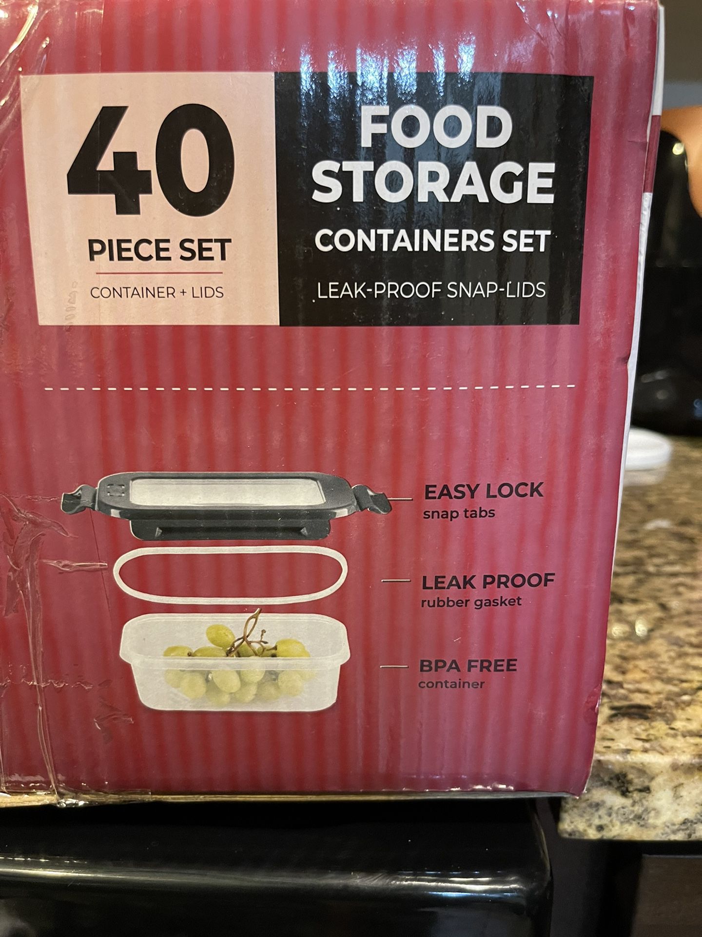 BRAND NEW Plastic Airtight Food Storage Containers. Set Of 40 Pieces for  Sale in Boynton Beach, FL - OfferUp