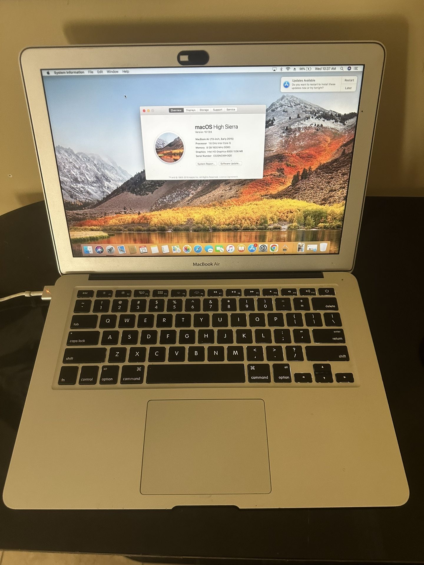 2016 Macbook Air 13 Inch 1.6Ghz i5 8GB 128GB Storage