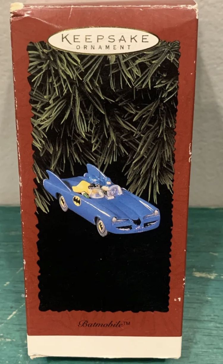 Hallmark Keepsake Ornament Batman & Robin Batmobile 1995 Christmas DC Comics