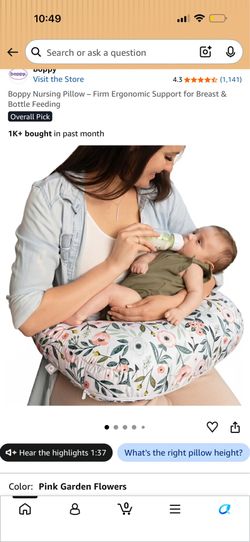Boppy nursing pillow