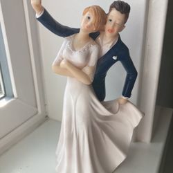Wedding Cake Topper-Selfie Bride & Groom