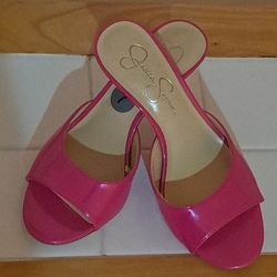 NEW Hot Pink Jessica Simpson Slip On Stilletto Heels