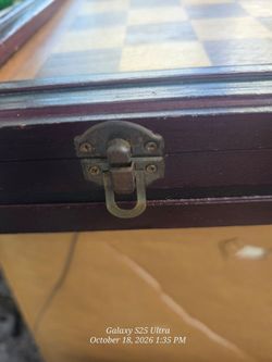 Wooden Chess Board Box with Latch