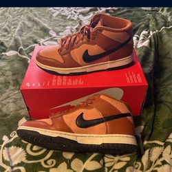 nike dunk mid  amber brown (NOT FREE