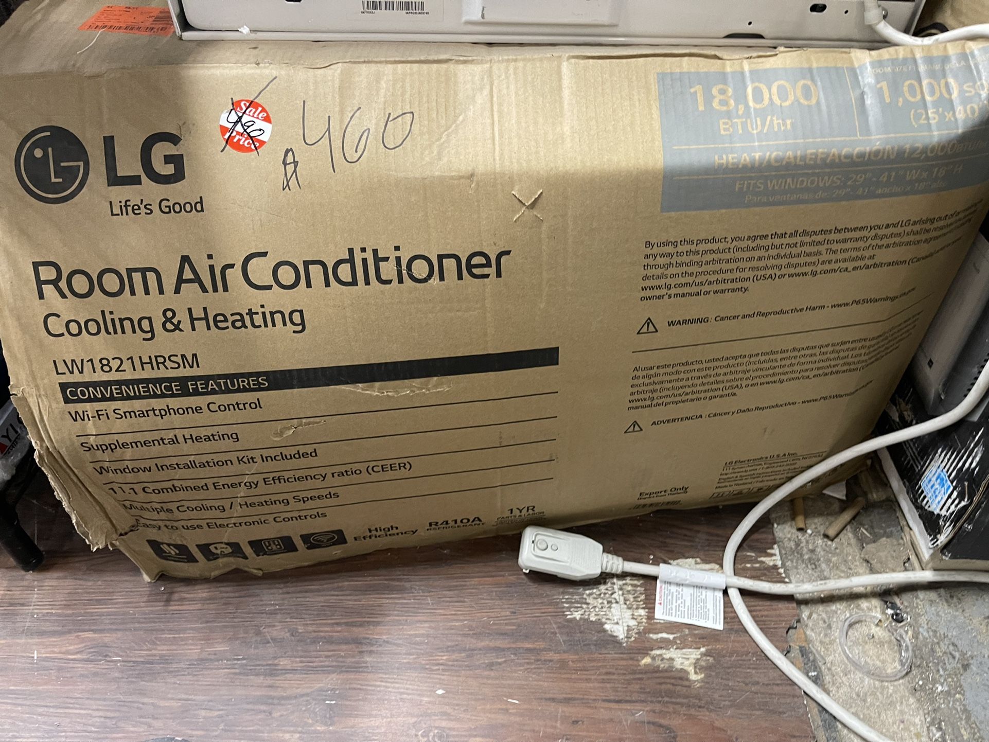 LG Window Unit Heat And Cool 18k Btu