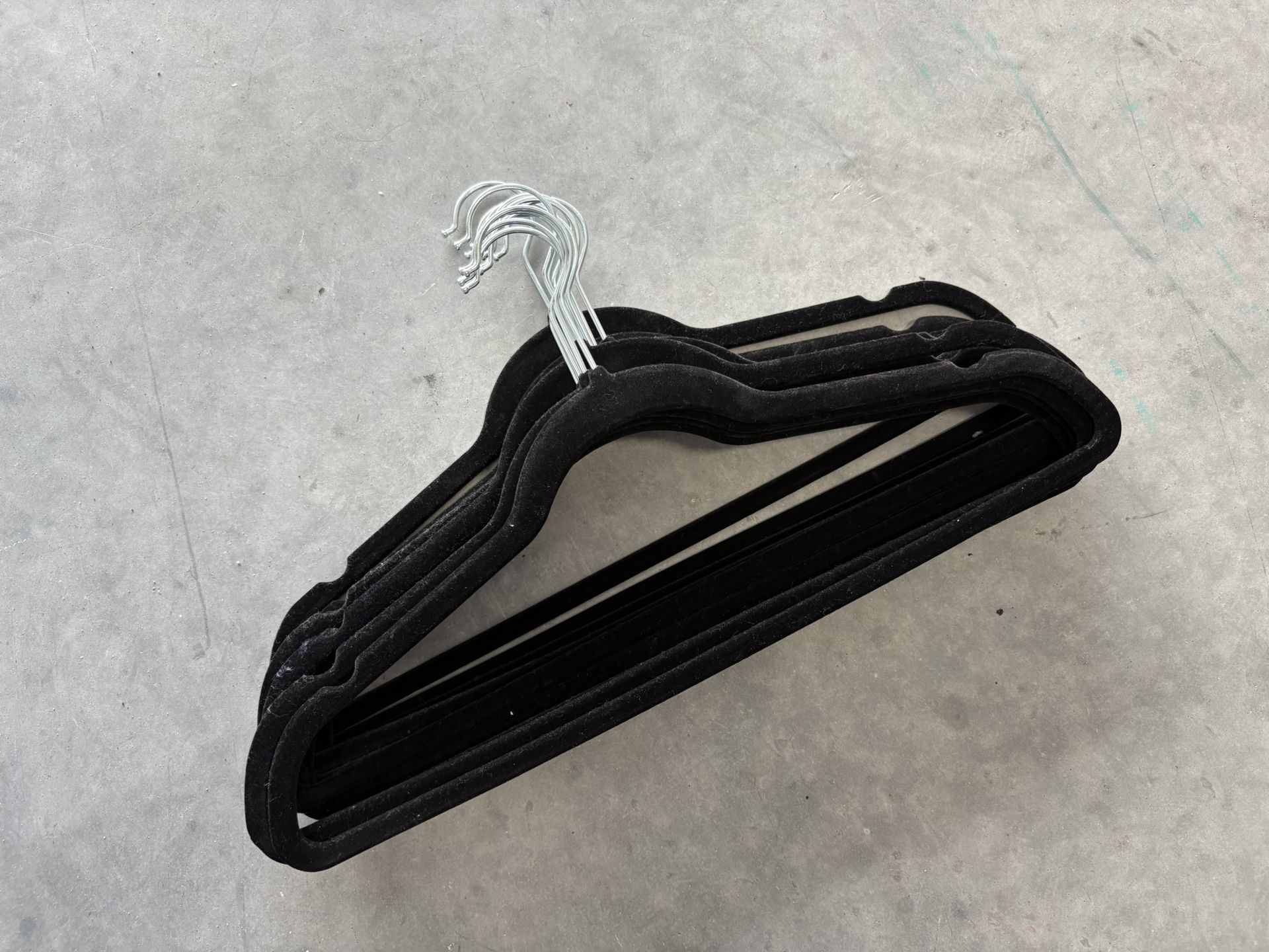 $5 for Lot of (13) Black Velvet Closet Hangers