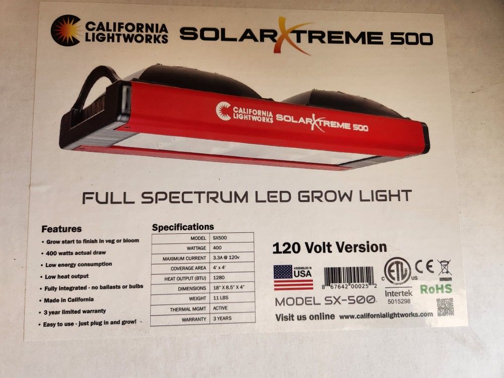 California Lightworks Solar Extreme Grow Lights and Indoor Grow Equipment