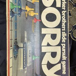 Parker Brothers SORRY Board Game Vintage 1972 Complete