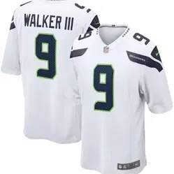 SEATTLE SEAHAWKS KENNETH WALKER III WHITE STITCHED JERSEY SMALL UP TO 6XL
