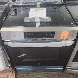 30 in. 5 Burner Element Slide-In Electric Range in Stainless Steel with Crisp Mode