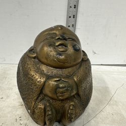 Vintage Marble Carved Buddha Figurine 5,5 #Р