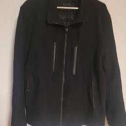 Tahari Men's Wool Coat- Black