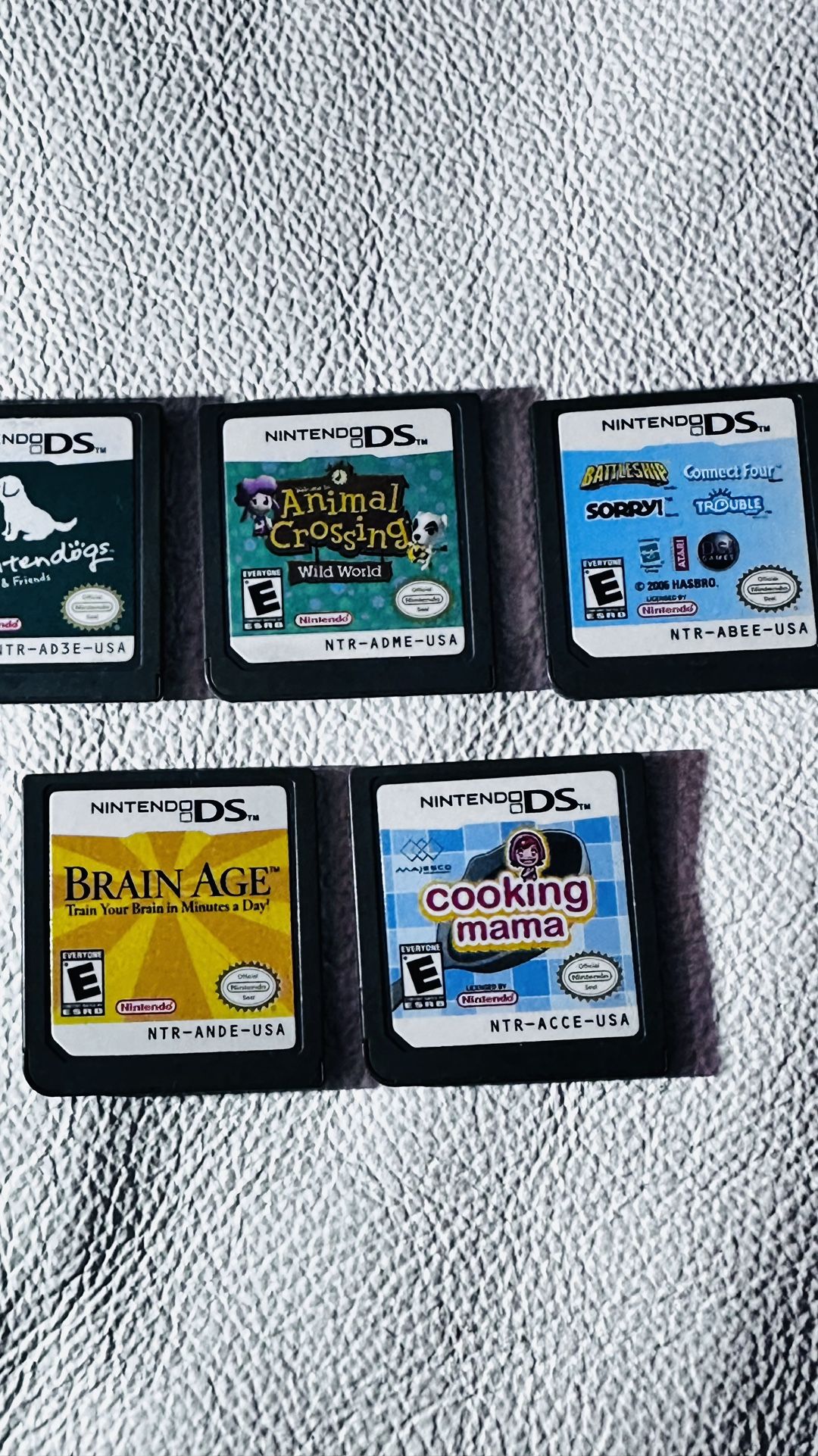 Nintendo DS five game chips