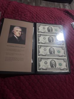 Se Venden 2 Hojas De 4 Billetes Sin Cortar