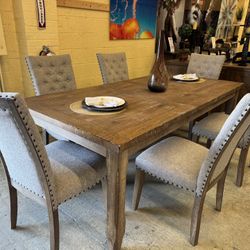 80 Inch Dining Table With Six Chairs.  Matching Server (sold Separately)  Also Available. See Prices Below.  