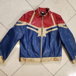 Avengers Captain Marvel Faux Leather Jacket Women Size 3XL NWT