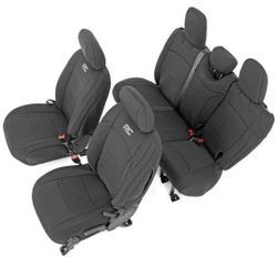 Rough Country Seat Covers For A 2018-21 Jeep Wrangler 