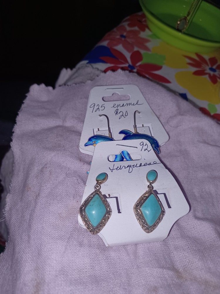 Turquoise Sterling Earrings