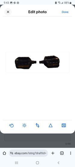 black plastic or nylon bicycle pedals. 