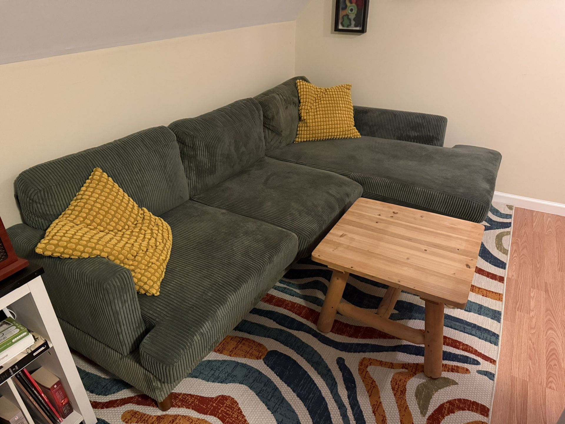 Corduroy L Shaped Couch