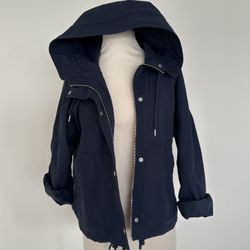 GAP Women’s Navy Blue Anorak Hooded Jacket Size Small 