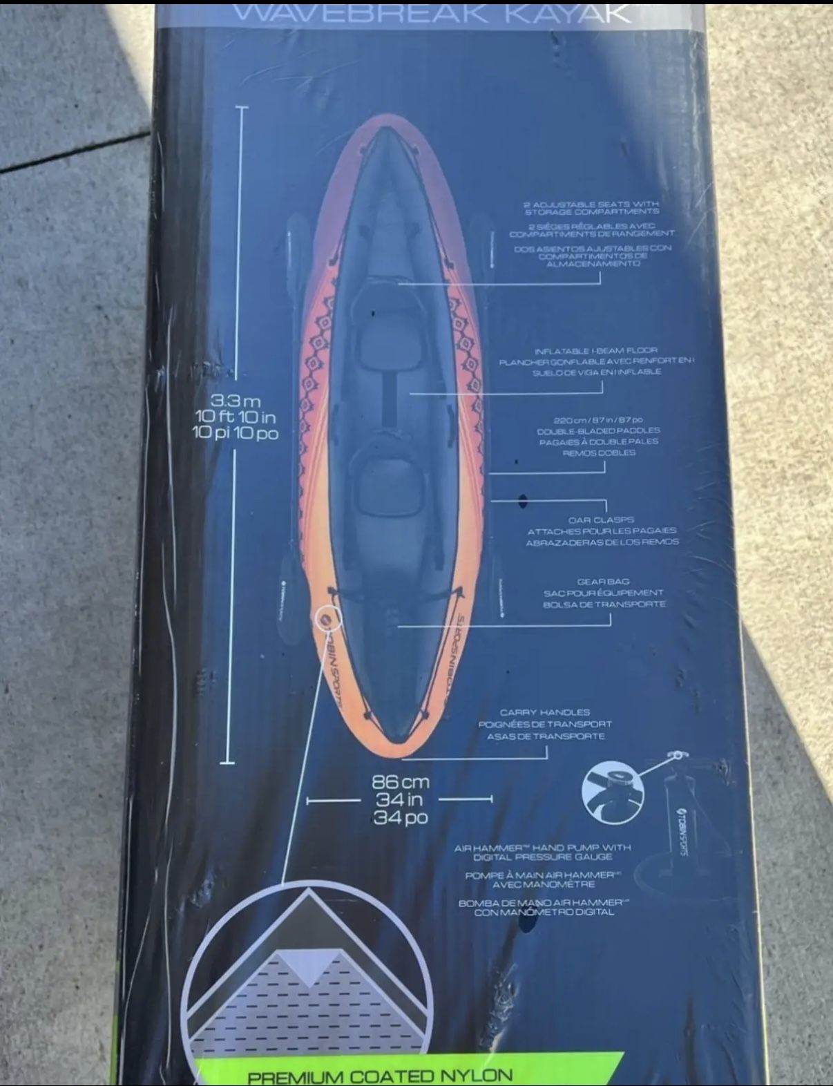 Tobin SPorts Wavebreak Inflatable 2 person