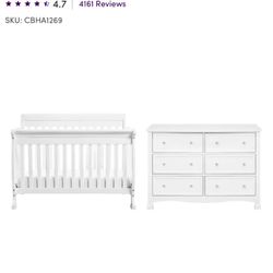 Brand New Crib And Dresser With Mattress!