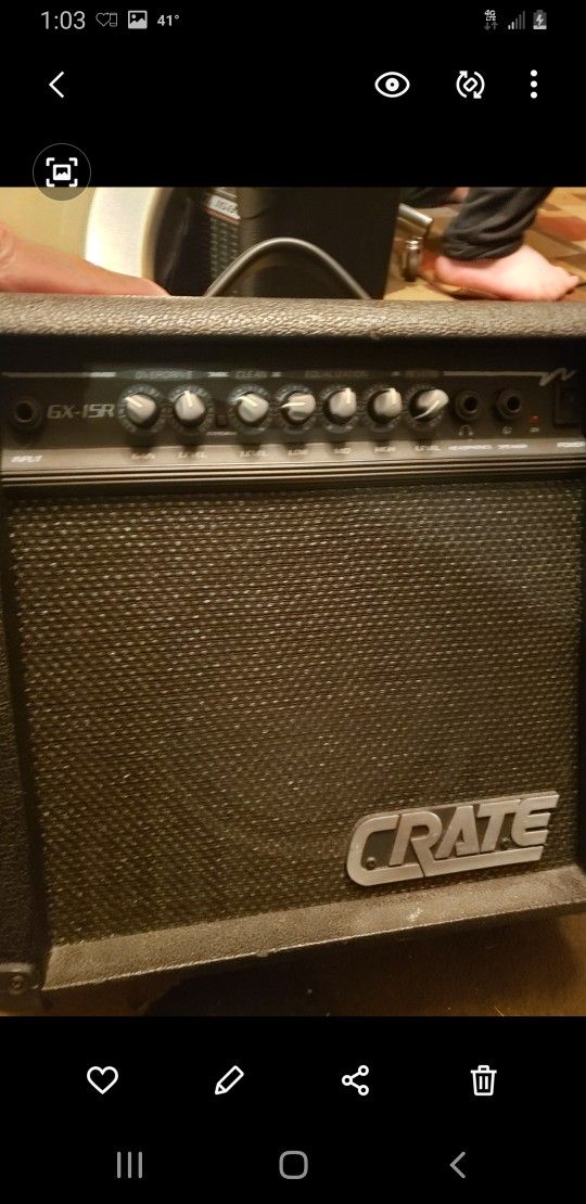 Crate GX15R Guitar Amplifier With Reverb And Overdrive for Sale in