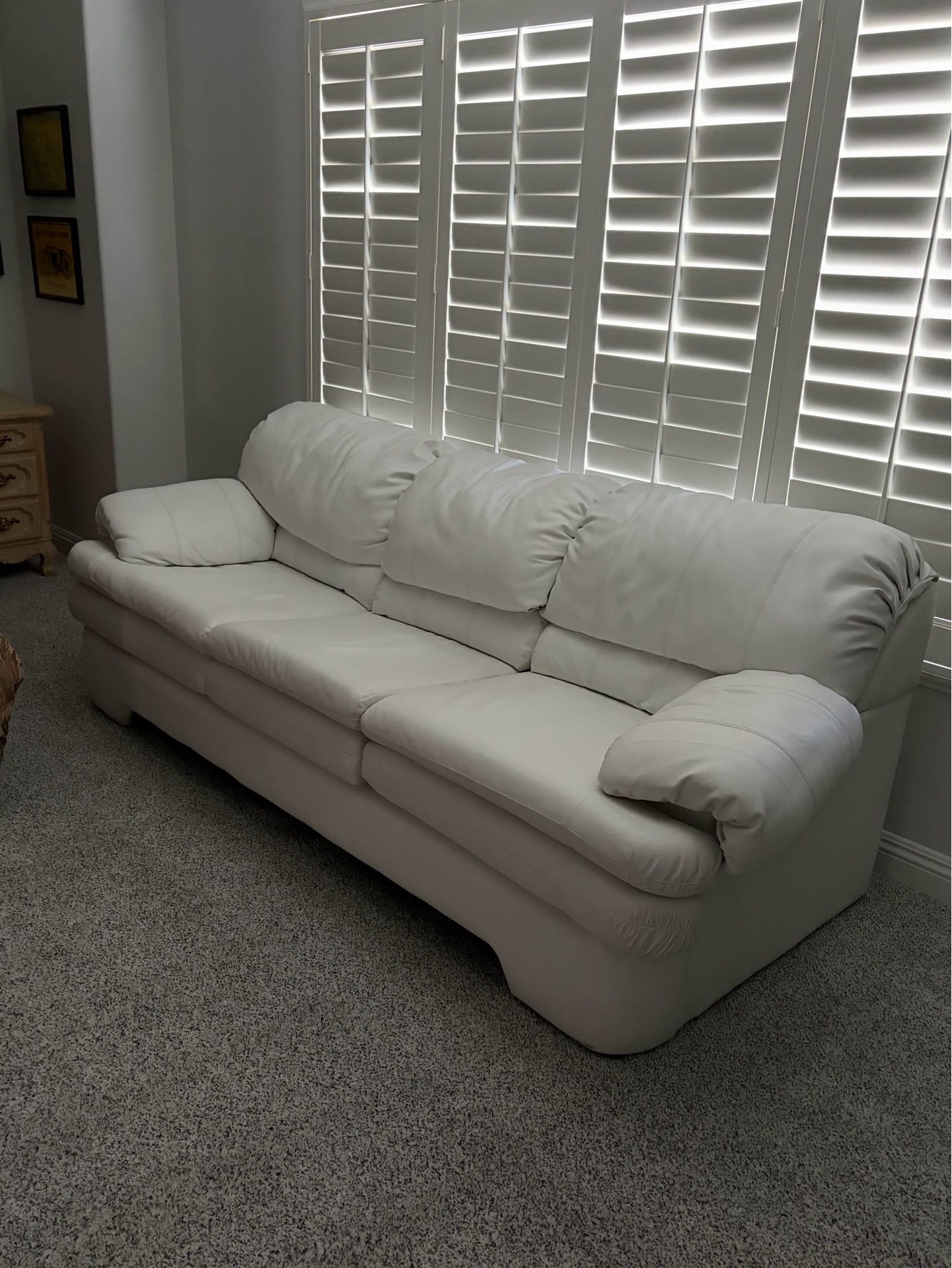 White Leather Sofa