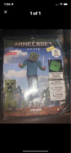 Minecraft Movie Zombie Child Costume Size S/P (4-6)