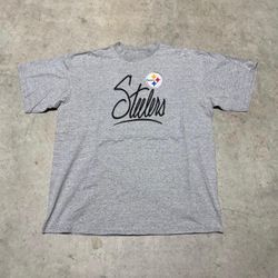 Grey and black Pittsburgh Steelers graphic tee Fits XXL 