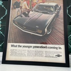 1969 Camaro SS Coupe  Original Life Magazine Advertisement 