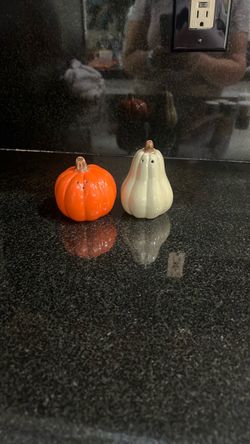 Halloween Pumpkin & Ghost Salt and Pepper Shakers