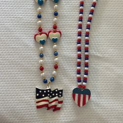 Handmade Necklaces For Fourth Of July, Memorial Day, Etc.