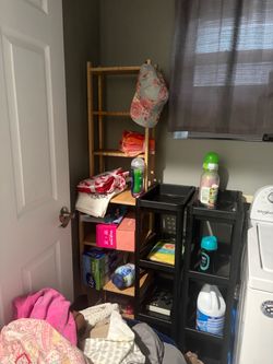 Wooden ikea shelf
