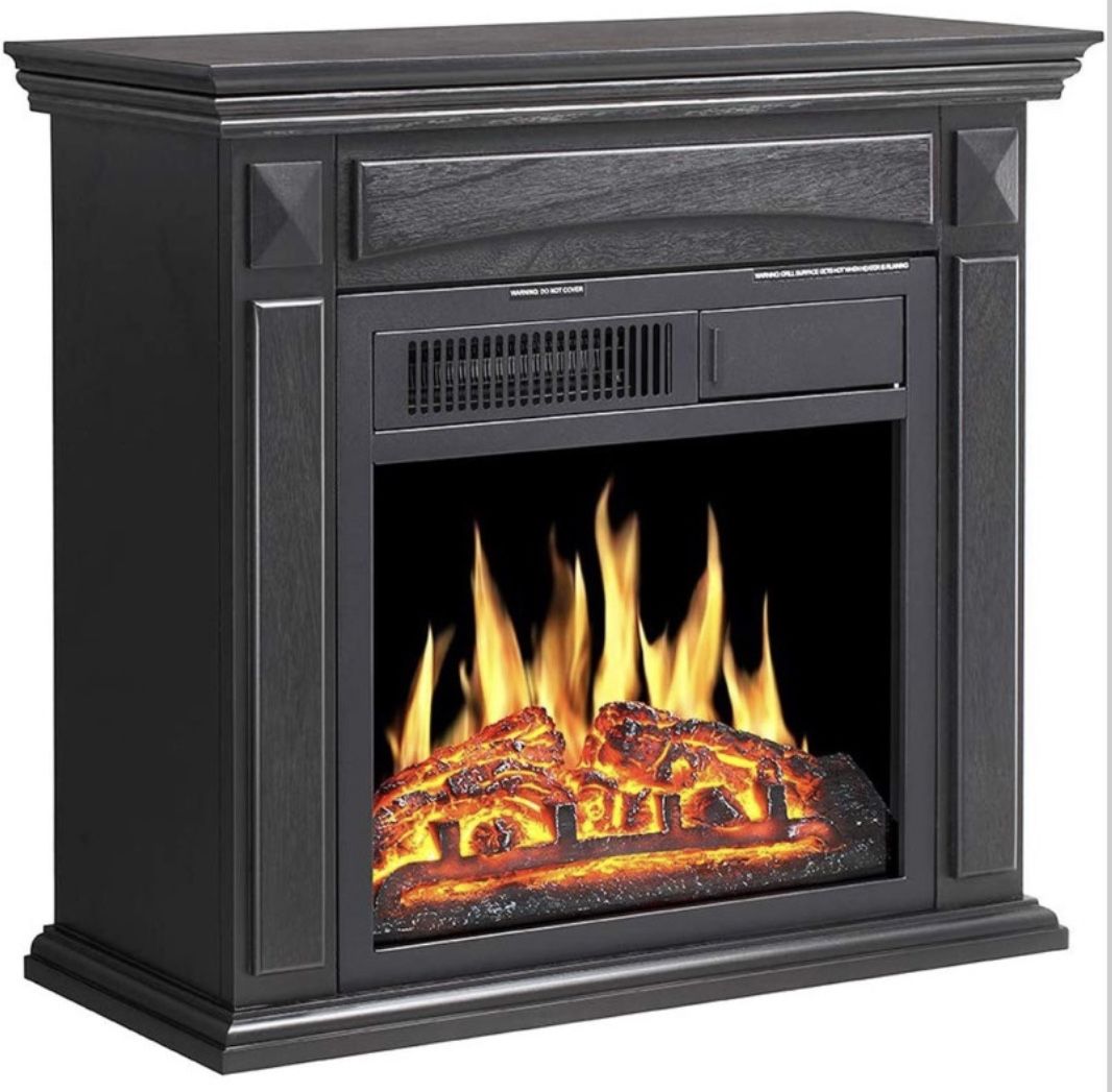 New Electric Fireplace Wooden Mantel