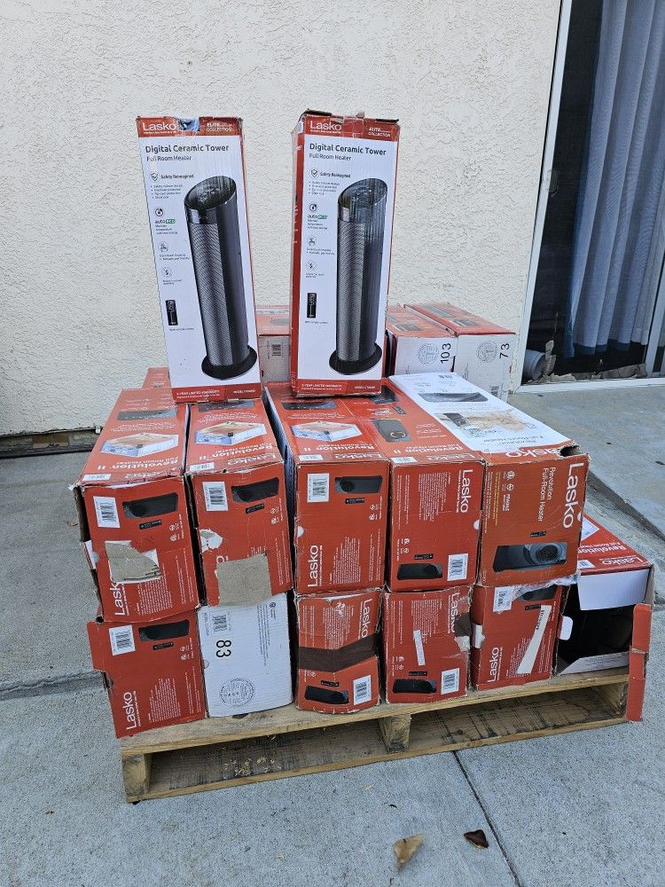 EACH FOR SALE LASKO HEATERS NEW MODELS,LARGE ROOM ECO CERAMIC TOWER,ECO ELECTRIC, REMOTE CONTROL,DIGITAL CERAMIC,GET READY FOR THIS WINTER FOR ANY QUE