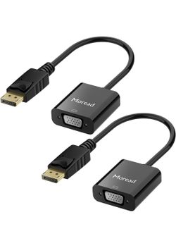 DisplayPort (DP) to VGA Adapter, Gold-Plated Display Port to VGA Adapter (Male to Female)