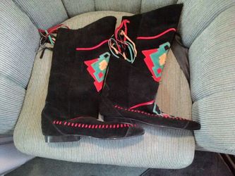 Suede Leather Boots Size 5